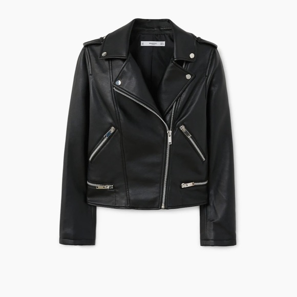 Mango Faux Leather Jacket - Picture 3 of 5